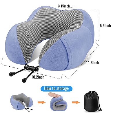 Memory Foam Neck Pillow Travel Sleep Support