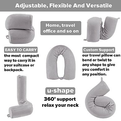 Twist Memory Foam Travel Pillow Neck Support