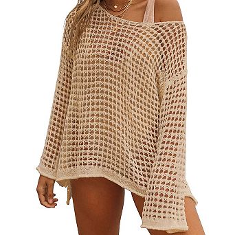 Crochet Cover Up Women Hollow Swim Knit Summer Outfit