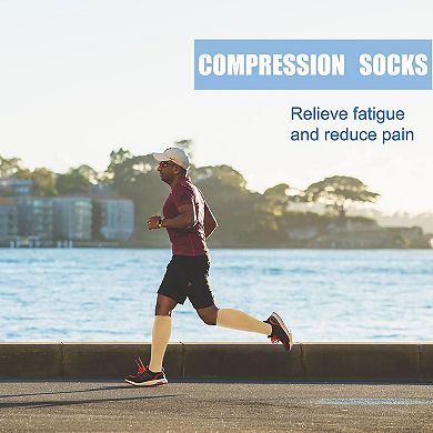 4 Pairs Compression Socks Running Travel Support