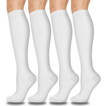 4 Pairs Compression Socks Running Travel Support