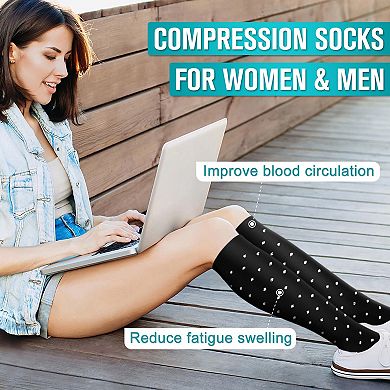 6 Pairs Compression Socks Support Running Hiking
