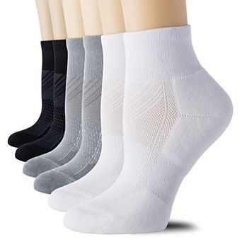 6 Pair Women's Running Ankle Socks Athletic Cushioned