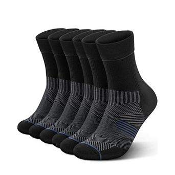 3 Pairs Compression Socks Athletic Cushion Arch Support Hiking Cycling