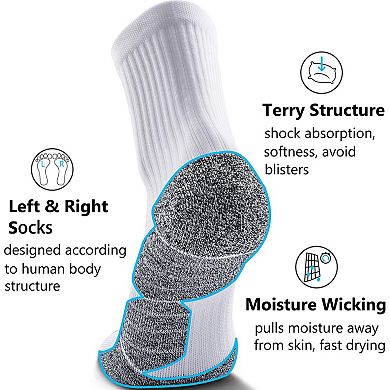 4-pairs Cushioned Compression Sport Quarter Socks Unisex