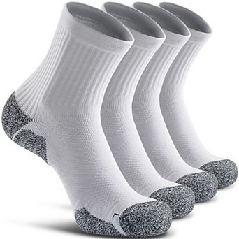 4-pairs Cushioned Compression Sport Quarter Socks Unisex