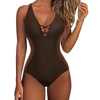 Women Crisscross Control Swimsuit