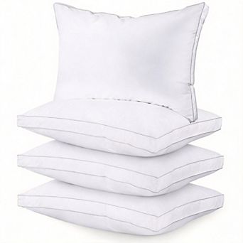 4 Pack Sleeping Soft Fluffy Down Alternative Hotel Quality Gusseted Side Sleepers