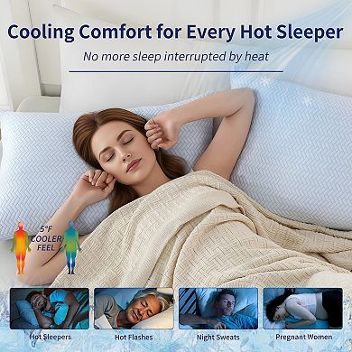 2 Pack Adjustable Shredded Memory Foam Pillows Cooling Supportive