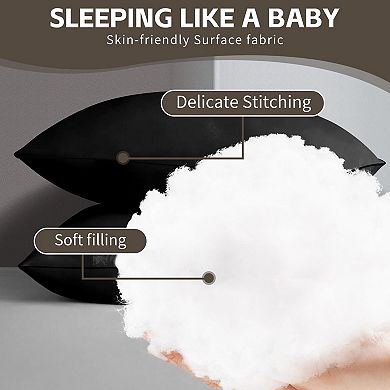 4pack Sleeping Pillow Covers Side Sleepers