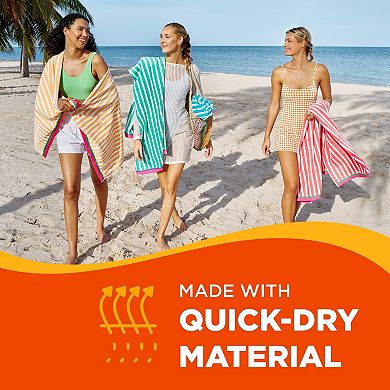 Racing Striped Beach Pool Towel Soft Absorbent 30" X 60"