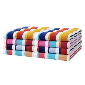 Ben Joey Velour Stripe Beach Pool Towel 32" x 62"