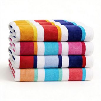 Ben Joey Velour Stripe Beach Pool Towel 32" x 62"