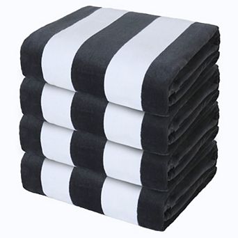 4 Pack Cabana Stripe Beach Towel Super Absorbent 30"x60"