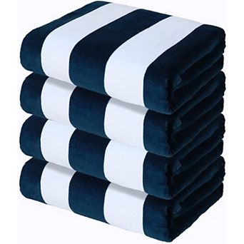 4 Pack Cabana Stripe Beach Towel Super Absorbent 30"x60"