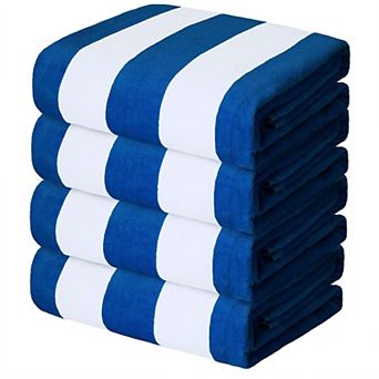 4 Pack Cabana Stripe Beach Towel Super Absorbent 30"x60"