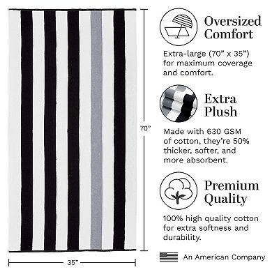 Laguna Beach Striped Cabana Towel 70" x 30"