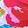 Hot Pink Blue Floral A