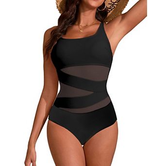 Women's Mesh Control Swimsuit Bathing Suit