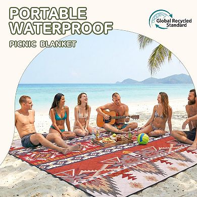 80"x80"Waterproof Picnic Blanket Outdoor Camping Beach Mat Foldable