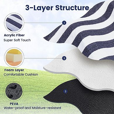 80"x60" Picnic Blanket Waterproof Beach Mat Outdoor Camping Travel