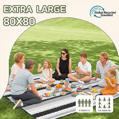 80"x80"Beach Blanket Picnic Mat Grandpa Dad Birthday Gift