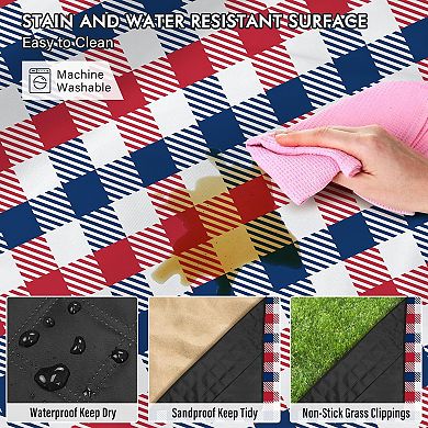 60"x80" Independence Day Picnic Blanket Waterproof Foldable