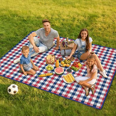 60"x80" Independence Day Picnic Blanket Waterproof Foldable