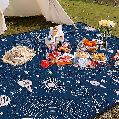 80"x80" Gothic Picnic Blanket Waterproof Outdoor Mat Square