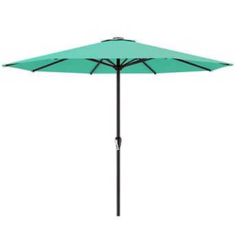 12FT Patio Umbrella Push Tilt Crank 8 Ribs Outdoor Table Garden Pool