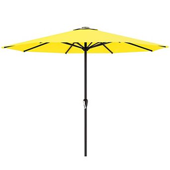 12FT Patio Umbrella Push Tilt Crank 8 Ribs Outdoor Table Garden Pool