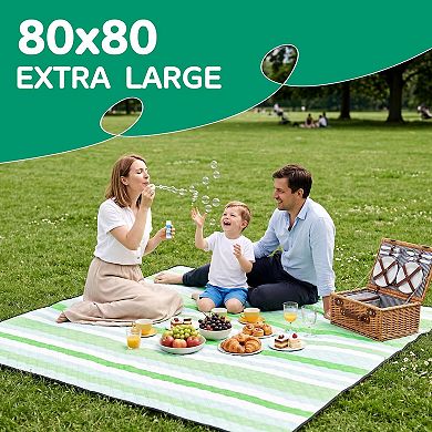 80" x 80"Waterproof Beach Blanket Picnic Camping Mat Gift Adults