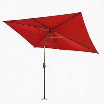 6.5 FT Outdoor Umbrella Crank Market Ribs UV Waterproof Tilt Garden Pool