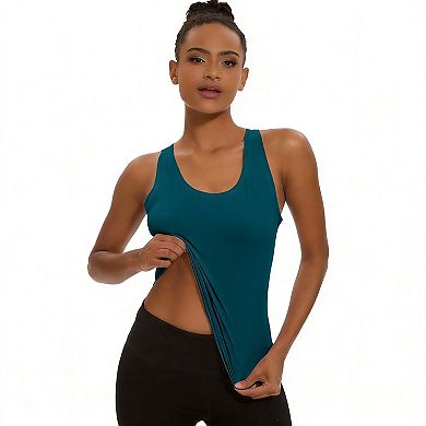 5 Pack Women's Workout Racer Tank Tops Yoga Athletic Gym Crop