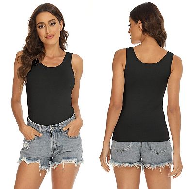 5 Basic Women's Basic Tank Top Sleeveless Undershirt