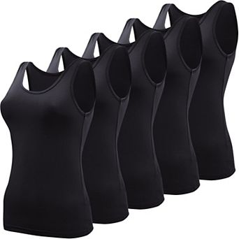 5 Basic Women's Basic Tank Top Sleeveless Undershirt
