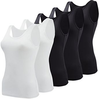 5 Basic Women's Basic Tank Top Sleeveless Undershirt