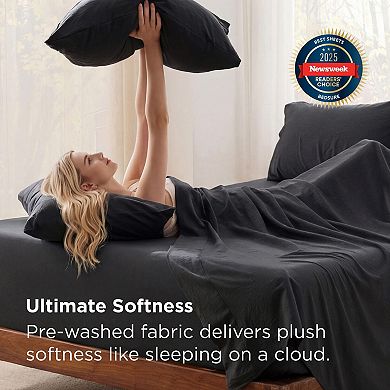 6 Piece Deep Pocket Queen Sheets Prewashed Ultra-soft Hotel Bedding