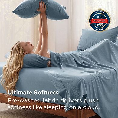 4 Piece Twin Deep Pocket Sheets Ultra-soft Breathable Hotel Bedding