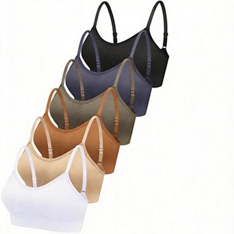 6 pc Women Sports Bra Wireless Padded Camisole Tank Top