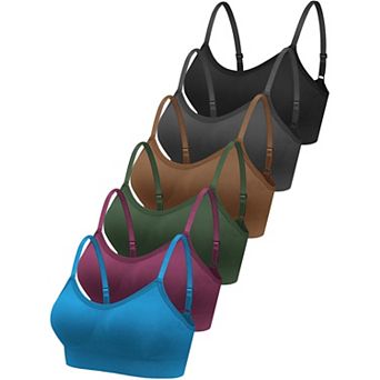 6 pc Women Sports Bra Wireless Padded Camisole Tank Top