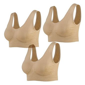 3-pack Seamless Sports Bra Wirefree Yoga Padded Women