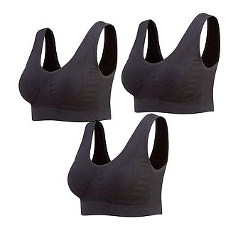 3-pack Seamless Sports Bra Wirefree Yoga Padded Women