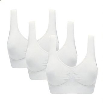 3 Pack Women's Seamless Sports Bra Removable Pads