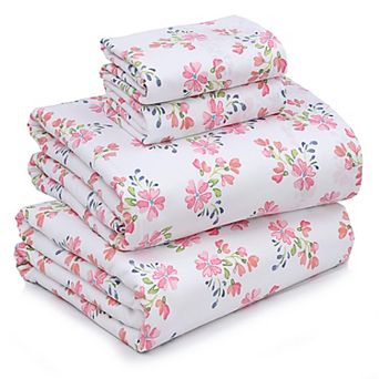 4 pc California King Percale Sheets Crisp Breathable Hotel-style Set