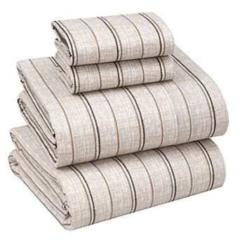 4 pc California King Percale Sheets Crisp Breathable Hotel-style Set