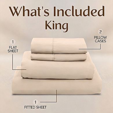 King Sheet Set 4 Piece Soft Breathable