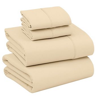 4 pc King Ton Percale Sheets King Bed Set