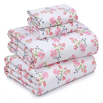 4 pc King Ton Percale Sheets King Bed Set