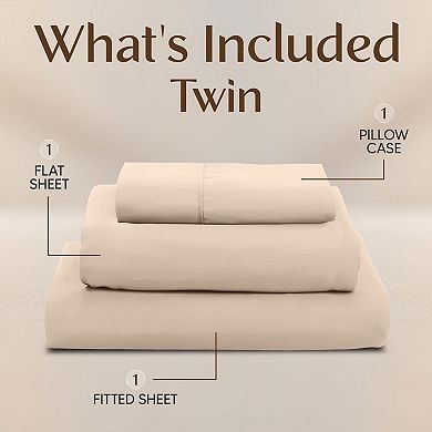 3 Piece Twin Bed Sheet Set Soft Breathable